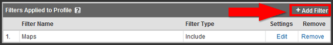 Google Analytics - Add a Filter