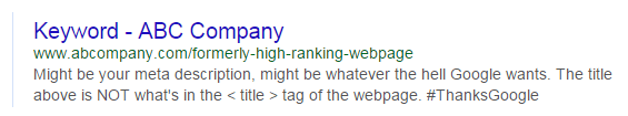 Title Tags Rewritten by Google