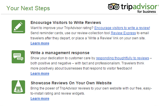 How TripAdvisor Follows Up on Reviews