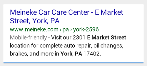 Mobile - Auto Repair, York PA Example