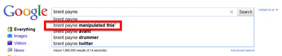 Screenshot of Google SERPS Featuring Brent Payne