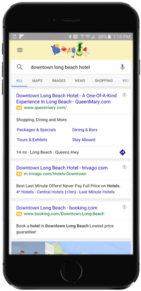 Local SEO / Pay-Per-Click Strategy - Screenshot Example