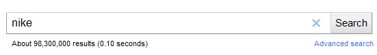 Screenshot of Nike Search